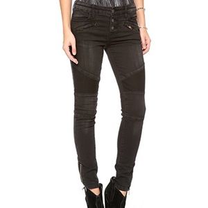 Free People Black Moto Jeans Size 29